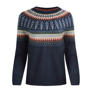Weird Fish Womens/Ladies Lowell Fair Isle Eco Friendly Sweater / Navy